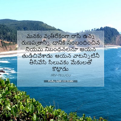 Picture 07 - కొలస్సీ పత్రిక 2:14 TELIRV - మనకు వ్యతిరేకంగా - Bible Verse Picture