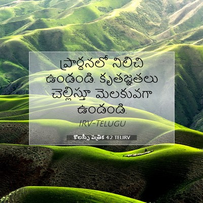 Picture 07 - కొలస్సీ పత్రిక 4:2 TELIRV - ప్రార్థనలో నిలిచి - Bible Verse Picture