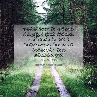 Picture 07 - కొలస్సీ పత్రిక 4:9 TELIRV - ఇతనితో కూడా మీ - Bible Verse Picture