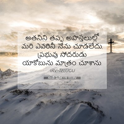 Picture 07 - గలతీ పత్రిక 1:19 TELIRV - అతనిని తప్ప - Bible Verse Picture
