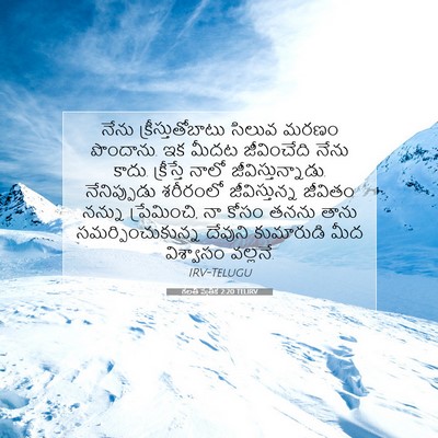 Picture 07 - గలతీ పత్రిక 2:20 TELIRV - నేను - Bible Verse Picture