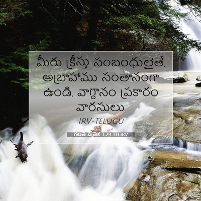 Picture 07 - గలతీ పత్రిక 3:29 TELIRV - మీరు క్రీస్తు - Bible Verse Picture