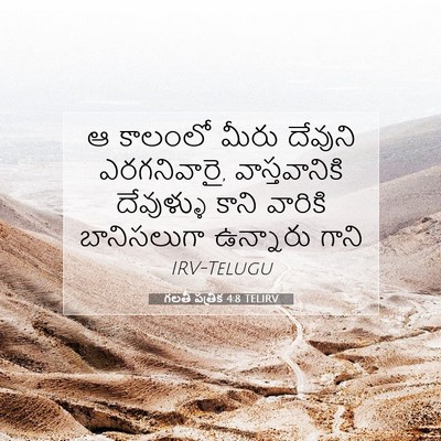 Picture 07 - గలతీ పత్రిక 4:8 TELIRV - ఆ కాలంలో మీరు - Bible Verse Picture