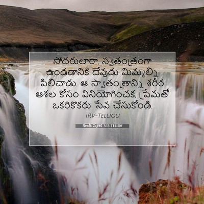 Picture 07 - గలతీ పత్రిక 5:13 TELIRV - సోదరులారా, - Bible Verse Picture