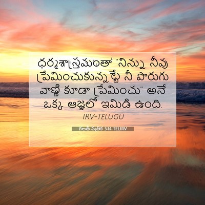 Picture 07 - గలతీ పత్రిక 5:14 TELIRV - ధర్మశాస్త్రమంతా - Bible Verse Picture