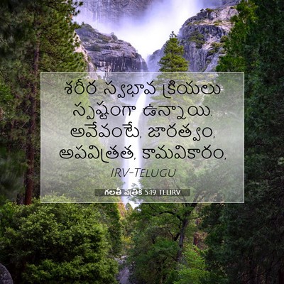 Picture 07 - గలతీ పత్రిక 5:19 TELIRV - శరీర స్వభావ - Bible Verse Picture