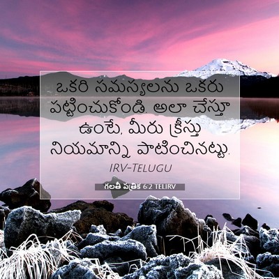 Picture 07 - గలతీ పత్రిక 6:2 TELIRV - ఒకరి సమస్యలను - Bible Verse Picture