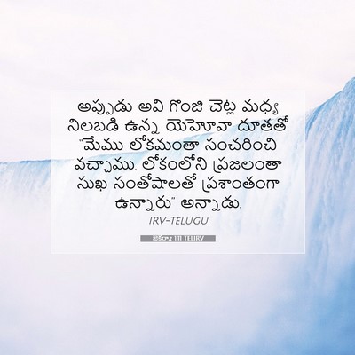 Picture 07 - జెకర్యా 1:11 TELIRV - అప్పుడు అవి గొంజి - Bible Verse Picture