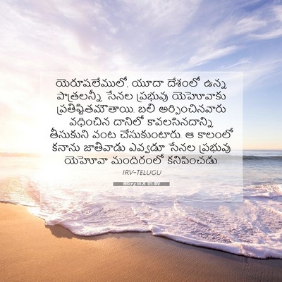 Picture 07 - జెకర్యా 14:21 TELIRV - యెరూషలేములో, యూదా - Bible Verse Picture