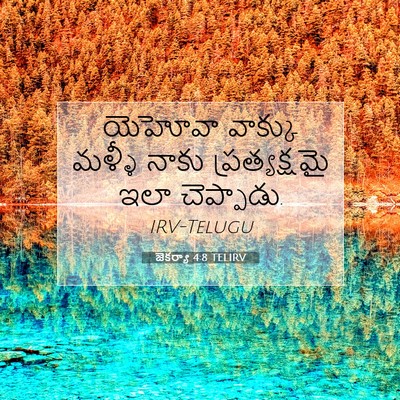 Picture 07 - జెకర్యా 4:8 TELIRV - యెహోవా వాక్కు - Bible Verse Picture