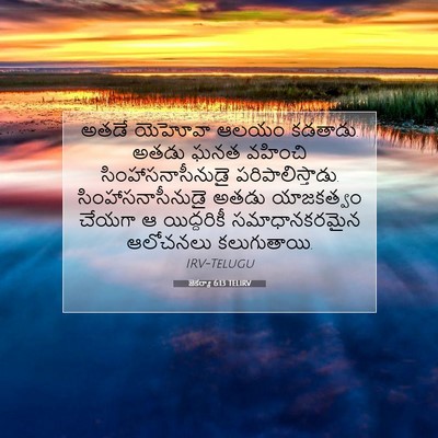 Picture 07 - జెకర్యా 6:13 TELIRV - అతడే యెహోవా ఆలయం - Bible Verse Picture