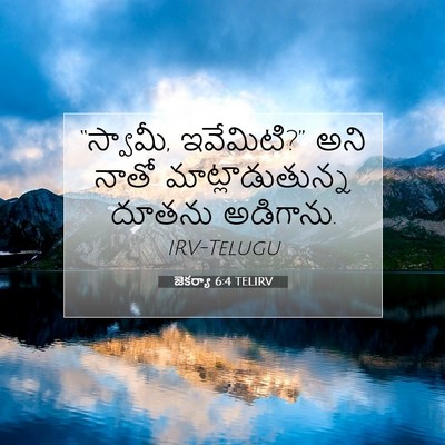 Picture 07 - జెకర్యా 6:4 TELIRV - “స్వామీ, ఇవేమిటి?” - Bible Verse Picture