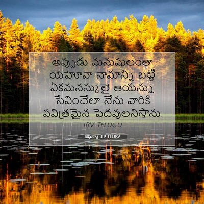 Picture 07 - జెఫన్యా 3:9 TELIRV - అప్పుడు మనుషులంతా - Bible Verse Picture