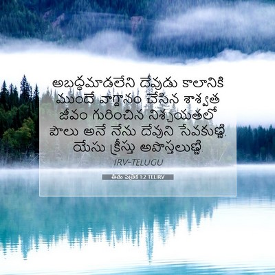 Picture 07 - తీతు పత్రిక 1:2 TELIRV - అబద్ధమాడలేని - Bible Verse Picture