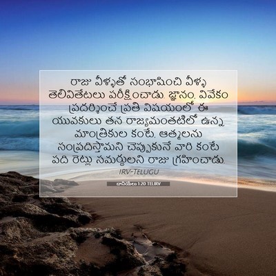 Picture 07 - దానియేలు 1:20 TELIRV - రాజు వీళ్ళతో - Bible Verse Picture