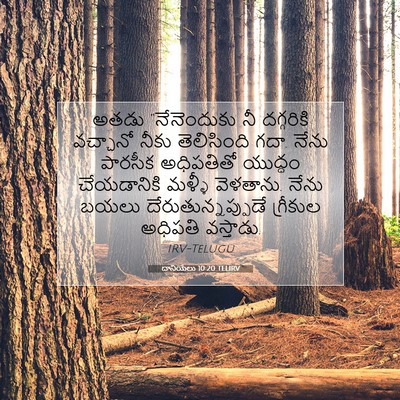 Picture 07 - దానియేలు 10:20 TELIRV - అతడు “నేనెందుకు - Bible Verse Picture