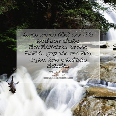 Picture 07 - దానియేలు 10:3 TELIRV - మూడు వారాలు గడిచే - Bible Verse Picture