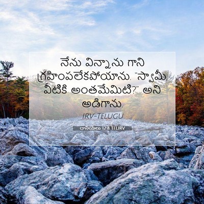 Picture 07 - దానియేలు 12:8 TELIRV - నేను విన్నాను - Bible Verse Picture