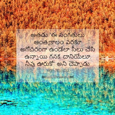 Picture 07 - దానియేలు 12:9 TELIRV - అతడు “ఈ సంగతులు - Bible Verse Picture