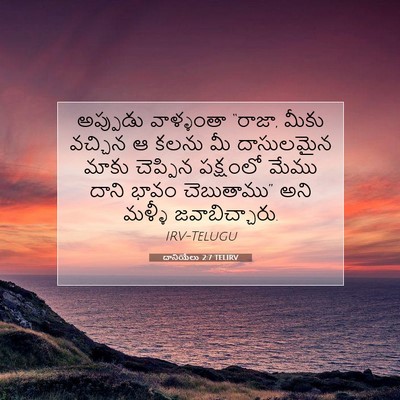 Picture 07 - దానియేలు 2:7 TELIRV - అప్పుడు వాళ్ళంతా - Bible Verse Picture