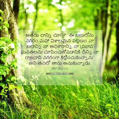 Picture 07 - దానియేలు 4:30 TELIRV - అతడు దాన్ని - Bible Verse Picture