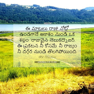 Picture 07 - దానియేలు 4:31 TELIRV - ఈ మాటలు రాజు - Bible Verse Picture