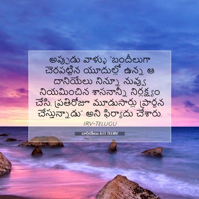 Picture 07 - దానియేలు 6:13 TELIRV - అప్పుడు వాళ్ళు - Bible Verse Picture