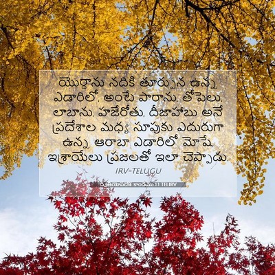Picture 07 - ద్వితీయోపదేశ కాండము 1:1 TELIRV - యొర్దాను నదికి - Bible Verse Picture
