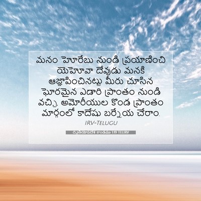 Picture 07 - ద్వితీయోపదేశ కాండము 1:19 TELIRV - మనం హోరేబు నుండి - Bible Verse Picture