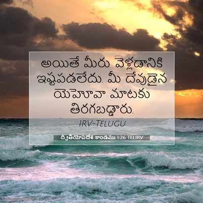Picture 07 - ద్వితీయోపదేశ కాండము 1:26 TELIRV - అయితే మీరు - Bible Verse Picture