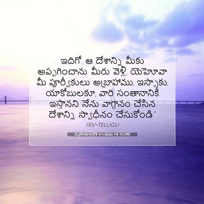 Picture 07 - ద్వితీయోపదేశ కాండము 1:8 TELIRV - ఇదిగో, ఆ దేశాన్ని - Bible Verse Picture