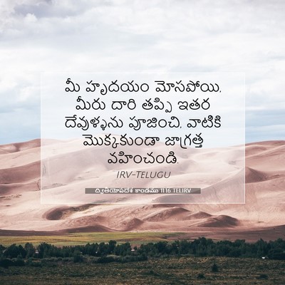 Picture 07 - ద్వితీయోపదేశ కాండము 11:16 TELIRV - మీ హృదయం మోసపోయి, - Bible Verse Picture