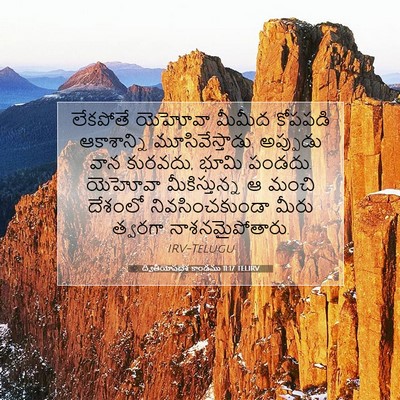 Picture 07 - ద్వితీయోపదేశ కాండము 11:17 TELIRV - లేకపోతే యెహోవా - Bible Verse Picture