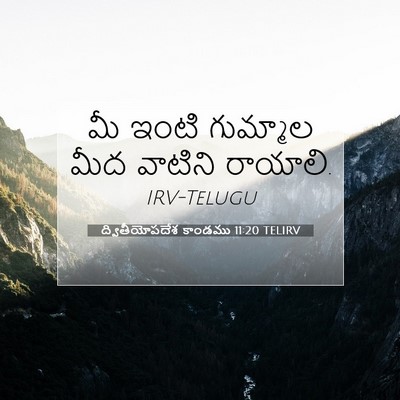 Picture 07 - ద్వితీయోపదేశ కాండము 11:20 TELIRV - మీ ఇంటి గుమ్మాల - Bible Verse Picture