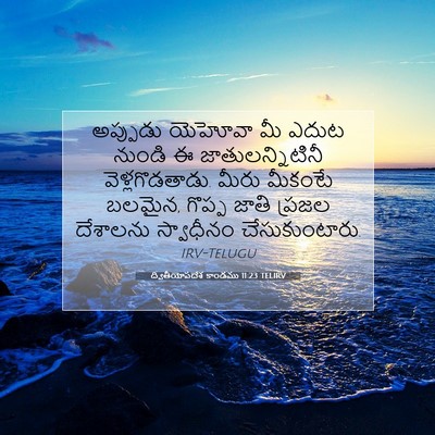 Picture 07 - ద్వితీయోపదేశ కాండము 11:23 TELIRV - అప్పుడు యెహోవా మీ - Bible Verse Picture