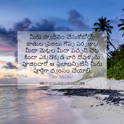 Picture 07 - ద్వితీయోపదేశ కాండము 12:2 TELIRV - మీరు స్వాధీనం - Bible Verse Picture