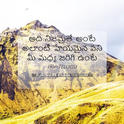 Picture 07 - ద్వితీయోపదేశ కాండము 13:14 TELIRV - అది నిజమైతే, అంటే - Bible Verse Picture