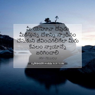 Picture 07 - ద్వితీయోపదేశ కాండము 16:20 TELIRV - మీ యెహోవా దేవుడు - Bible Verse Picture