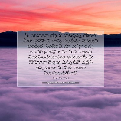 Picture 07 - ద్వితీయోపదేశ కాండము 17:14 TELIRV - మీ యెహోవా దేవుడు - Bible Verse Picture