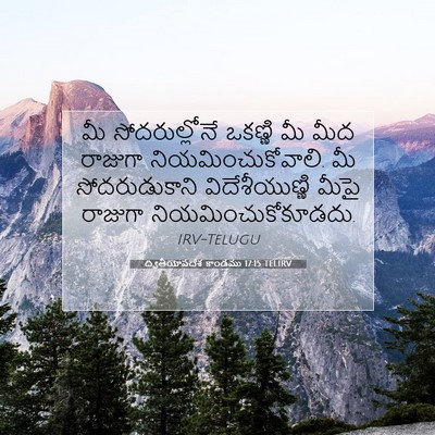 Picture 07 - ద్వితీయోపదేశ కాండము 17:15 TELIRV - మీ సోదరుల్లోనే - Bible Verse Picture