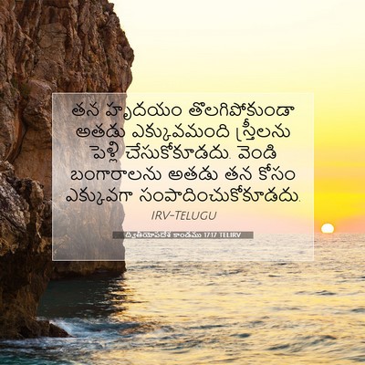 Picture 07 - ద్వితీయోపదేశ కాండము 17:17 TELIRV - తన హృదయం - Bible Verse Picture