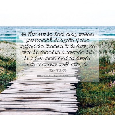 Picture 07 - ద్వితీయోపదేశ కాండము 2:25 TELIRV - ఈ రోజు ఆకాశం కింద - Bible Verse Picture