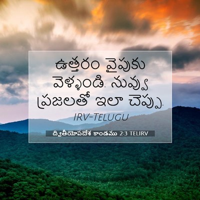 Picture 07 - ద్వితీయోపదేశ కాండము 2:3 TELIRV - ఉత్తరం వైపుకు - Bible Verse Picture
