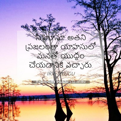 Picture 07 - ద్వితీయోపదేశ కాండము 2:32 TELIRV - సీహోనూ అతని - Bible Verse Picture