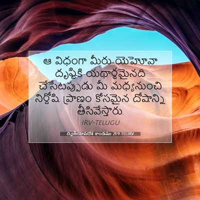 Picture 07 - ద్వితీయోపదేశ కాండము 21:9 TELIRV - ఆ విధంగా మీరు - Bible Verse Picture