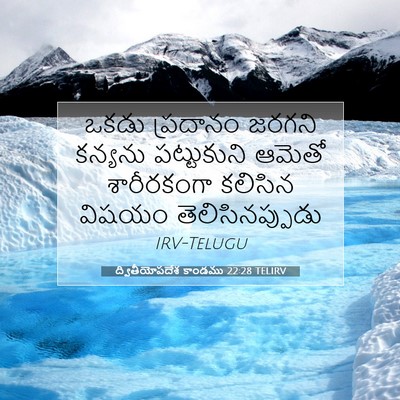 Picture 07 - ద్వితీయోపదేశ కాండము 22:28 TELIRV - ఒకడు ప్రదానం - Bible Verse Picture