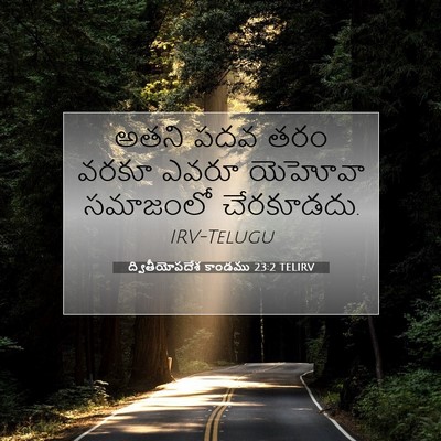 Picture 07 - ద్వితీయోపదేశ కాండము 23:2 TELIRV - అతని పదవ తరం వరకూ - Bible Verse Picture