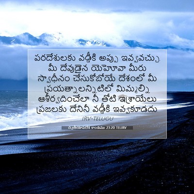Picture 07 - ద్వితీయోపదేశ కాండము 23:20 TELIRV - పరదేశులకు వడ్డీకి - Bible Verse Picture