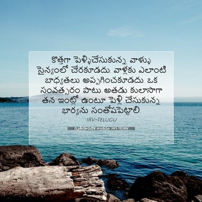 Picture 07 - ద్వితీయోపదేశ కాండము 24:5 TELIRV - కొత్తగా - Bible Verse Picture