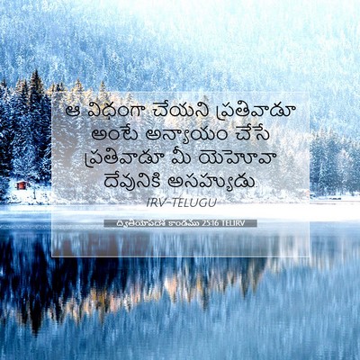 Picture 07 - ద్వితీయోపదేశ కాండము 25:16 TELIRV - ఆ విధంగా చేయని - Bible Verse Picture